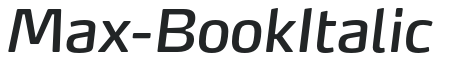 Max-BookItalic preview
