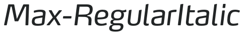 Max-RegularItalic preview