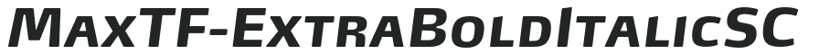 MaxTF-ExtraBoldItalicSC letters preview