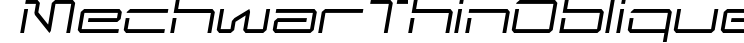 MechwarThin Oblique preview