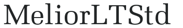 MeliorLTStd letters preview