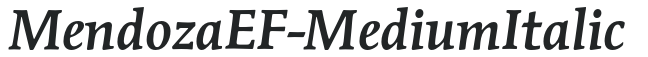 MendozaEF-MediumItalic preview