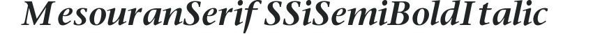 Mesouran Serif SSi Semi Bold Italic preview