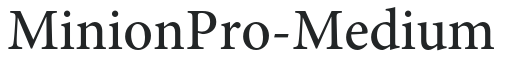 MinionPro-Medium letters preview