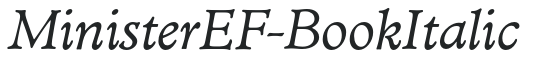 MinisterEF-BookItalic preview