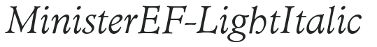 MinisterEF-LightItalic preview