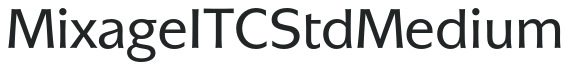Mixage ITC Std Medium letters preview