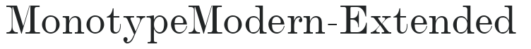 MonotypeModern-Extended letters preview