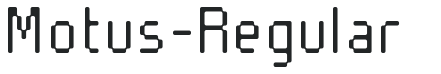 Motus-Regular letters preview