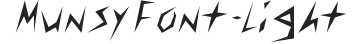 MunsyFont-Light preview