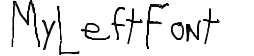 My Left Font preview