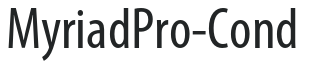 MyriadPro-Cond preview