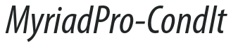 MyriadPro-CondIt preview