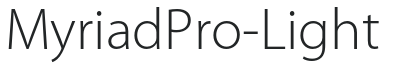 MyriadPro-Light preview