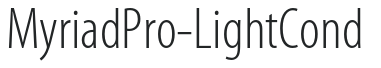 MyriadPro-LightCond preview