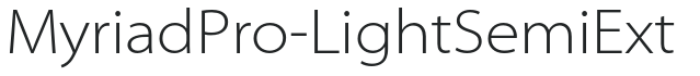 MyriadPro-LightSemiExt preview