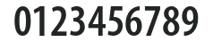 MyriadPro-SemiboldCond numbers preview