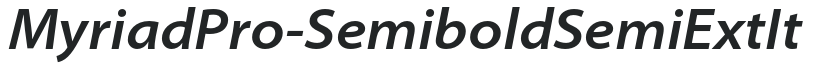 MyriadPro-SemiboldSemiExtIt preview