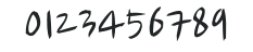 Nanum Brush Script numbers preview