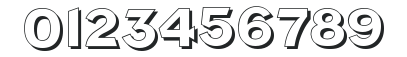 NapoliDropShadow-ExtraBold numbers preview