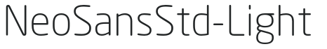 NeoSansStd-Light letters preview