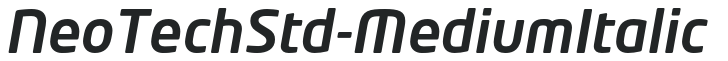 NeoTechStd-MediumItalic preview
