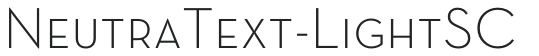 NeutraText-LightSC letters preview