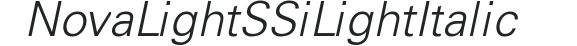Nova Light SSi Light Italic preview