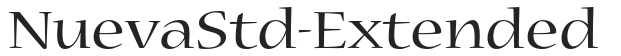 NuevaStd-Extended letters preview