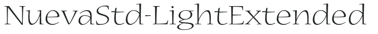 NuevaStd-LightExtended letters preview