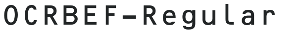 OCRBEF-Regular preview