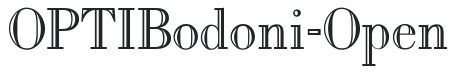 OPTIBodoni-Open letters preview