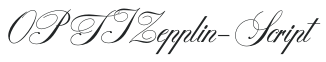 OPTIZepplin-Script letters preview