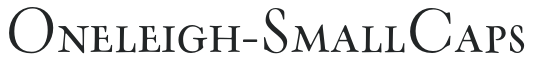 Oneleigh-SmallCaps letters preview