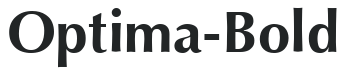 Optima-Bold letters preview