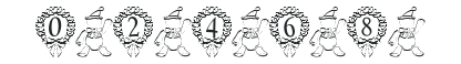 P-xmas Font numbers preview
