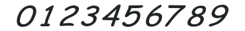 P22PopArt-ComicBoldItalic numbers preview