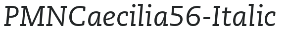 PMNCaecilia56-Italic preview