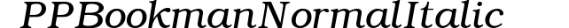 PP Bookman Normal-Italic preview