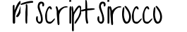 PT Script Sirocco preview