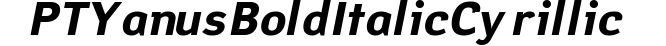 PT Yanus BoldItalic Cyrillic preview