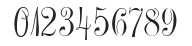 PantagraphScript-Regular numbers preview