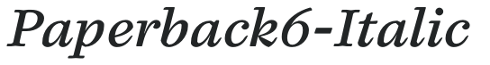 Paperback6-Italic preview