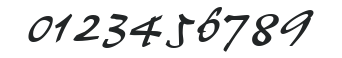 PepScript-Regular numbers preview