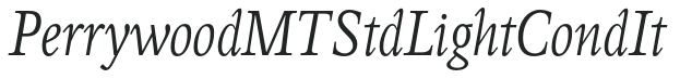 Perrywood MT Std Light Cond It letters preview