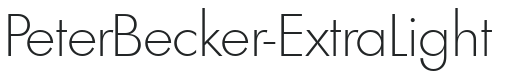 PeterBecker-ExtraLight letters preview