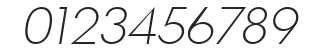 PeterBecker-ExtraLight Italic numbers preview