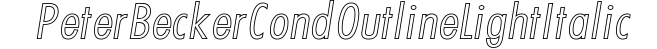 PeterBeckerCondOutline-Light-Italic preview