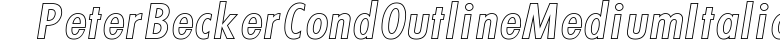 PeterBeckerCondOutline-Medium-Italic preview