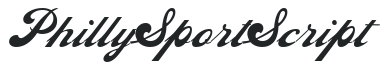 Philly Sport Script letters preview
